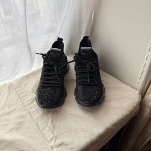 Steve Madden Black Sneakers (with bling)